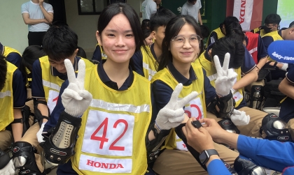 Honda Việt Nam bắt đầu chương trình bồi dưỡng kỹ năng lái xe cho học sinh THPT tại Hà Nội